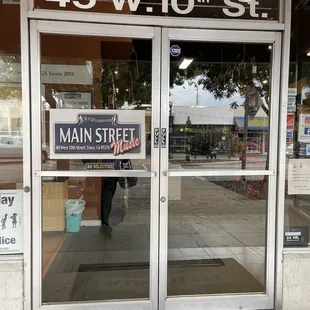 Entrance to Main Street Music November 2021