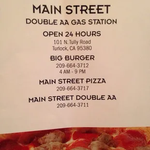 Our hours!