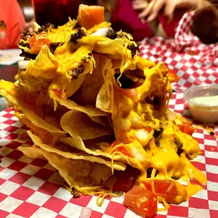 Trash Can Nachos. Pretty good.