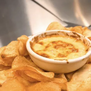 Hot Pimento Cheese Dip with Hot Chips