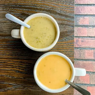 Wisconsin cheese, and Cream of broccoli soup.