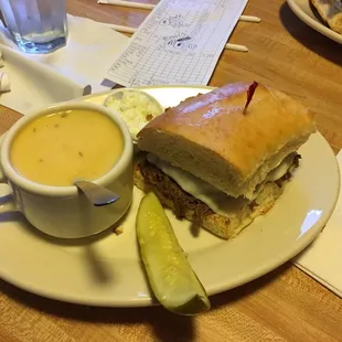 Roast beef and cheddar soup!