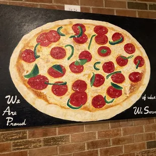I admired the pizza painting
