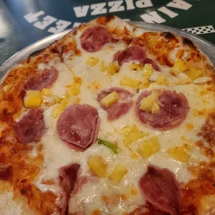 Pineapple and Canadian Bacon 9 inch pizza