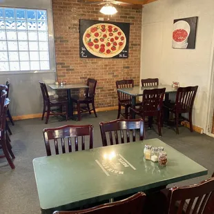 A nice clean environment inside the restaurant