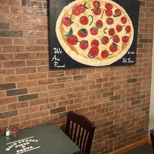 Nice painting of a pizza