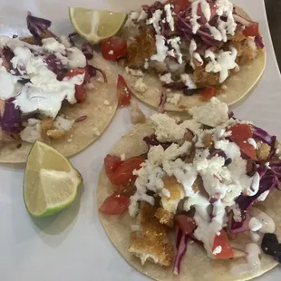 Fish tacos ($11)