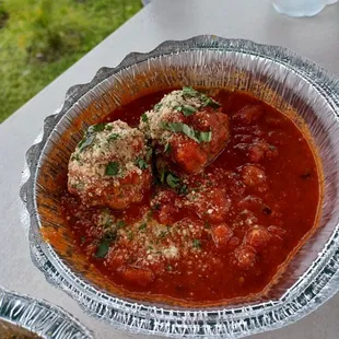 Meatballs,  yum!