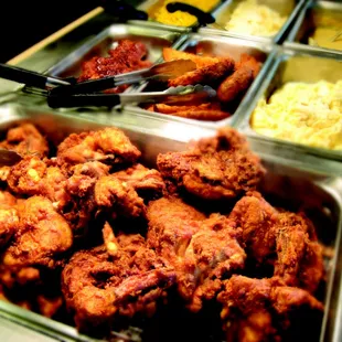 Crispy Ranch Chicken is offered on the buffet and can be ordered for takeout or delivery.