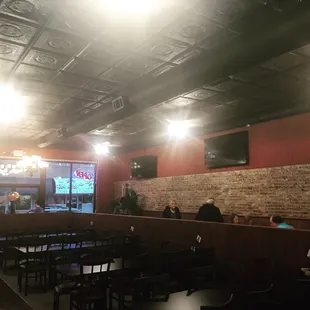 Inside the restaurant.