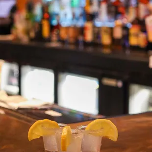 Scratch cocktails and shots from our full bar