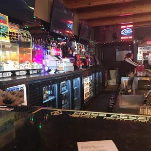 the bar counter