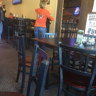 Pizza buffet room and doorway to bar and pool table room