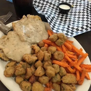 Chicken fried steak made with real steak!
