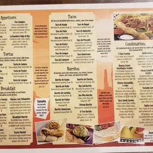 Menu back