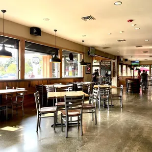 the interior of the restaurant