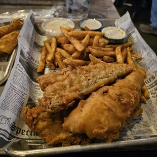 fish and chips, fish, food, seafood