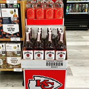 Chiefs Jim Beam &amp; Red Kingdom Vodka! Come grab one to kick off any tailgate party!