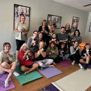 Kitten yoga was joyful