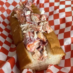 Half lobster roll with extra meat