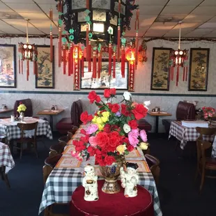 Decorative and festive restaurant