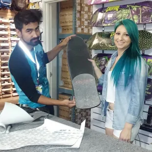 35th Anniv. Caballero Powell Peralta Deck "Tyler &amp; Leanne" Totally Pulled Off My Custom Grip Job I Wanted. You Guys Rock!