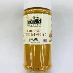 a jar of ground turmeric