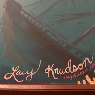 The entire restaurant has beautiful art