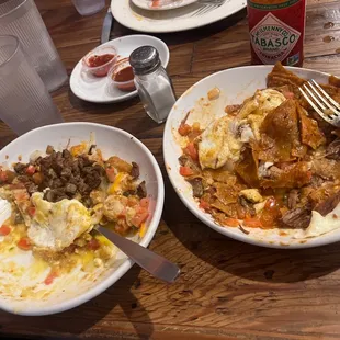 Breakfast Bowl chilaquiles  both were so good!