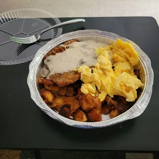 Chicken Fried Steak and Eggs