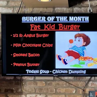 They are always fun, unique burgers on a monthly basis.