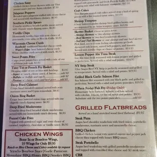 Menu as of 12/30/2021