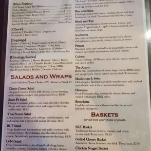 Menu as of 12/30/2021