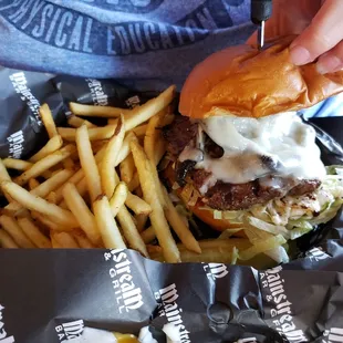 Mushroom and Swiss Burger