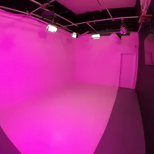 RGB light check what color did you need the studio to be again. MainStream Ent Hollywood Soundstage Booking now.