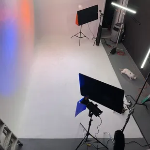 Set up for product review shoot