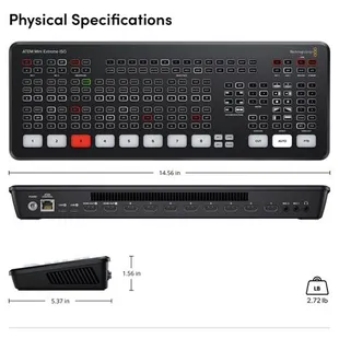 Black magic extreme iso 8 channel camera switcher available in production packages. Los Angeles soundstage available to rent.