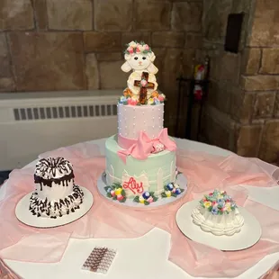 1st birthday/baptism cake, smash cake and guest  BDAY cake