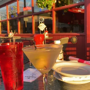 Dirty grey goose martini