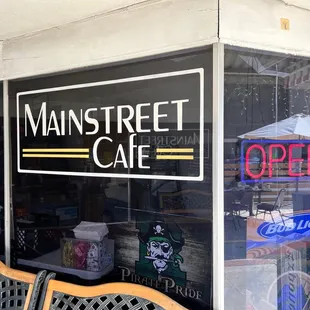 Mainstreet Sign on outside of building