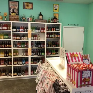 a store with shelves full of food and beverages