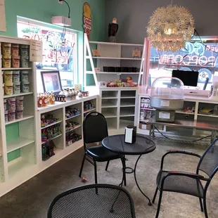 the interior of the store