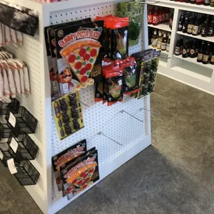 a display of snacks