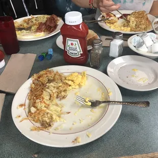 a table full of food