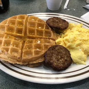 Waffle breakfast special