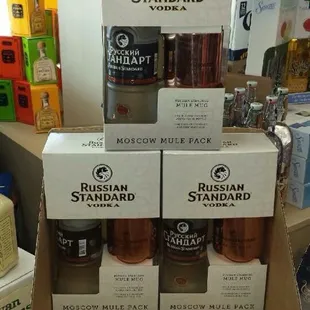 Moscow Mules! One of our favorites and complete with everything you need to enjoy them.