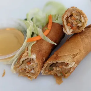 larger than normal restaurant eggrolls, tasted great