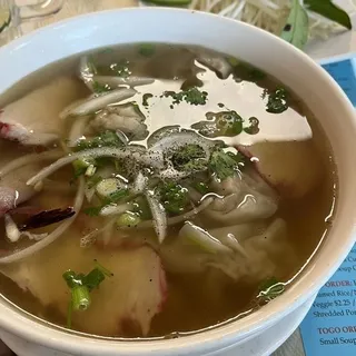 Wonton Noodle Soup with BBQ Pork
