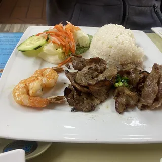Grilled Pork & Prawn