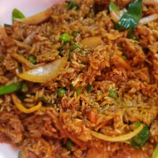 Kow Pad with mixed vegatables. So good!! Portions very large.  3 meals in this dinner.